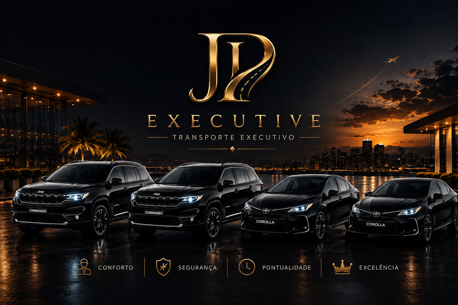Frota JP Executive em cenário premium